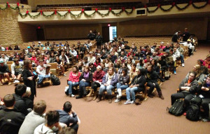 Phillips with power outage students 12.2013