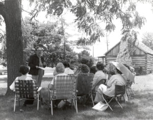 9 Holsinger lecturing at cabin 07859